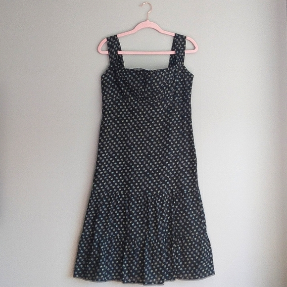 LOFT Tiered Floral Peasant Dress - Picture 1 of 4
